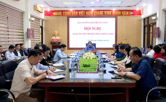 Hội nghị b&aacute;o c&aacute;o vi&ecirc;n Trung ương th&aacute;ng 3/2023