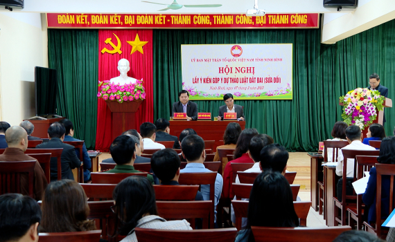 Ban thường trực Ủy ban MTTQ Việt Nam tỉnh lấy &yacute; kiến g&oacute;p &yacute; Dự thảo Luật Đất đai (Sửa đổi)