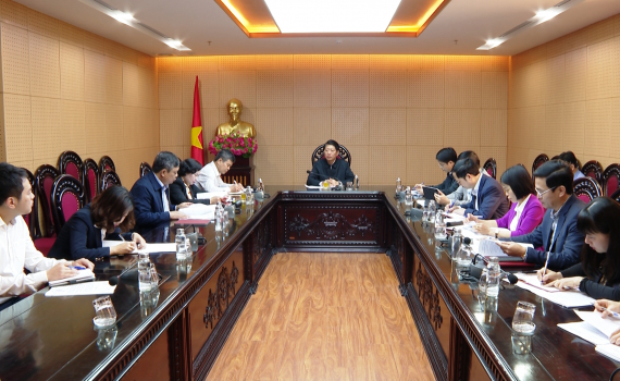 Hội nghị tham gia &yacute; kiến v&agrave;o dự thảo c&aacute;c Tờ tr&igrave;nh, Nghị quyết tr&igrave;nh tại kỳ họp thứ 12, HĐND tỉnh kh&oacute;a XV