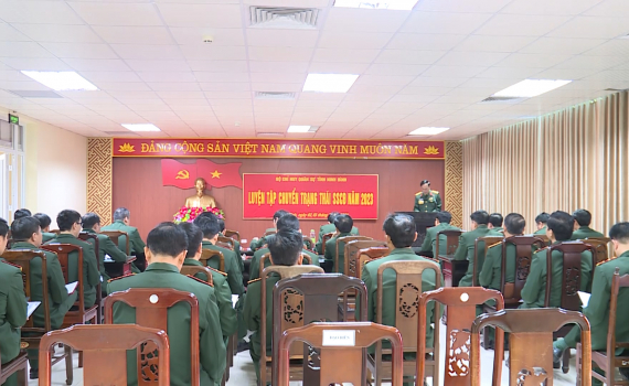 Bộ CHQS tỉnh luyện tập chuyển trạng th&aacute;i sẵn s&agrave;ng chiến đấu