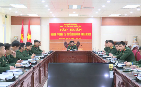 Bộ Quốc ph&ograve;ng tập huấn c&ocirc;ng t&aacute;c tuyển sinh qu&acirc;n sự