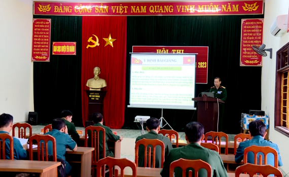 Hội thi c&aacute;n bộ giảng dạy ch&iacute;nh trị trong LLVT huyện Hoa Lư, Y&ecirc;n Kh&aacute;nh, Kim Sơn