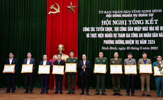 Ninh B&igrave;nh tổng kết c&ocirc;ng t&aacute;c tuyển chọn, gọi c&ocirc;ng d&acirc;n nhập ngũ năm 2023