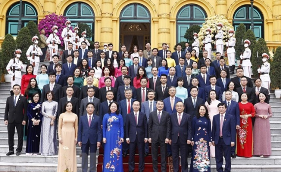 Chủ tịch nước V&otilde; Văn Thưởng gặp gỡ c&aacute;n bộ, c&ocirc;ng chức Văn ph&ograve;ng Chủ tịch nước