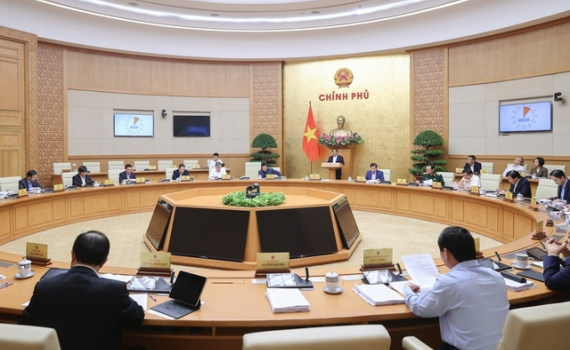 Thủ tướng Phạm Minh Ch&iacute;nh chủ tr&igrave; Phi&ecirc;n họp Ch&iacute;nh phủ chuy&ecirc;n đề x&acirc;y dựng ph&aacute;p luật th&aacute;ng 3-2024