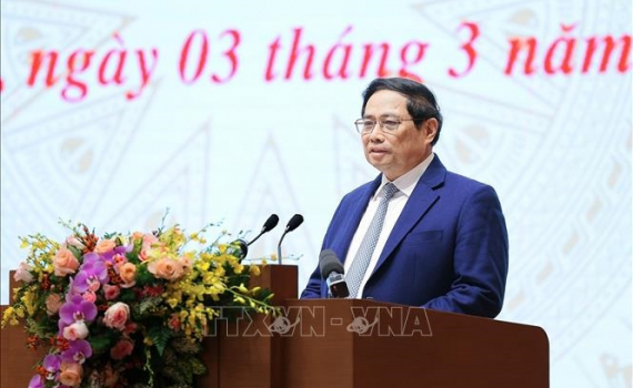 Thủ tướng Phạm Minh Ch&iacute;nh chủ tr&igrave; Hội nghị gặp mặt c&aacute;c doanh nghiệp nh&agrave; nước ti&ecirc;u biểu