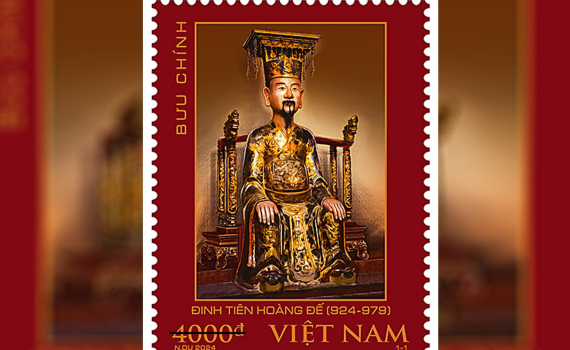 Ph&aacute;t h&agrave;nh tem bưu ch&iacute;nh "Kỷ niệm 1.100 năm sinh Đinh Ti&ecirc;n Ho&agrave;ng đế"