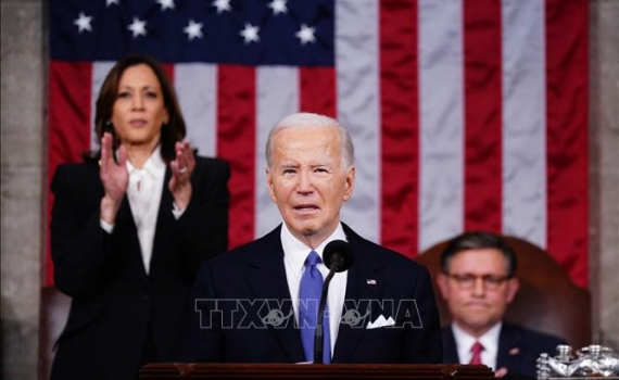 Tổng thống Mỹ Joe Biden đọc Th&ocirc;ng điệp li&ecirc;n bang