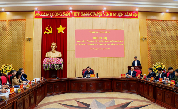 Ban Chấp h&agrave;nh Đảng bộ tỉnh tổng kết c&ocirc;ng t&aacute;c x&acirc;y dựng Đảng nhiệm kỳ 2020-2025 v&agrave; 15 năm thực hiện Điều lệ Đảng
