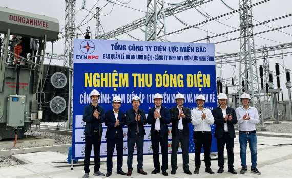 EVNNPC đưa v&agrave;o vận h&agrave;nh trạm biến &aacute;p 110kV Y&ecirc;n Kh&aacute;nh v&agrave; nh&aacute;nh rẽ