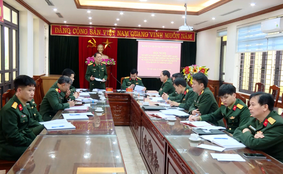 Đảng ủy Qu&acirc;n sự huyện Y&ecirc;n M&ocirc; v&agrave; th&agrave;nh phố Tam Điệp sơ kết 3 năm thực hiện Kết luận 01-KL/TW của Bộ Ch&iacute;nh trị