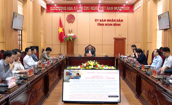 Hội nghị trực tuyến triển khai thi h&agrave;nh Luật Đất đai