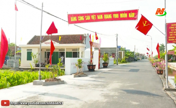 Hạ tầng n&ocirc;ng th&ocirc;n mới tr&ecirc;n v&ugrave;ng đất mở Kim Sơn được đầu tư đồng bộ, hiện đại