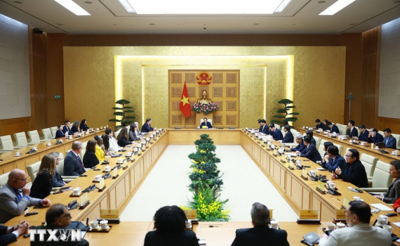 Thủ tướng Phạm Minh Ch&iacute;nh: C&aacute;c trường đại học Việt Nam &ndash; Mỹ th&uacute;c đẩy hợp t&aacute;c bằng c&aacute;c dự &aacute;n cụ thể, thiết thực