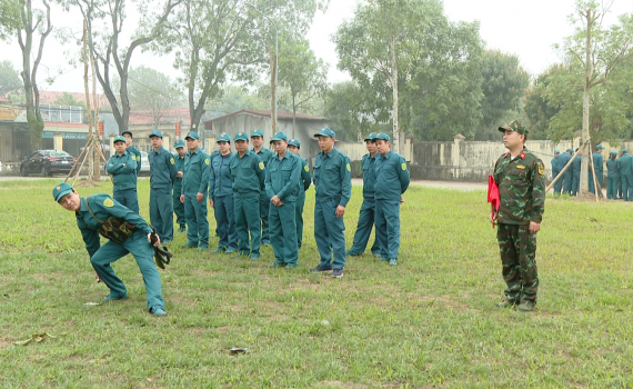 Khai mạc huấn luyện lực lượng d&acirc;n qu&acirc;n tự vệ năm thứ nhất  2025