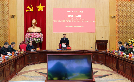 Thường trực Tỉnh ủy triển khai nhiệm vụ trọng t&acirc;m th&aacute;ng 3/2025