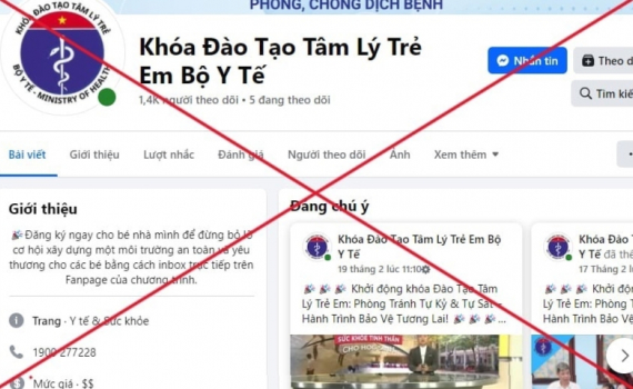 Cảnh b&aacute;o fanpage giả mạo th&ocirc;ng tin Bộ Y tế