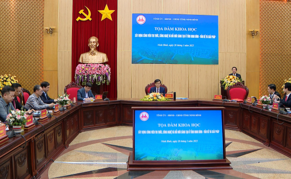 Tọa đ&agrave;m khoa học: &ldquo;X&acirc;y dựng C&ocirc;ng vi&ecirc;n Tri thức, C&ocirc;ng nghệ v&agrave; Đổi mới s&aacute;ng tạo ở tỉnh Ninh B&igrave;nh &ndash; Vấn đề v&agrave; giải ph&aacute;p&rdquo;