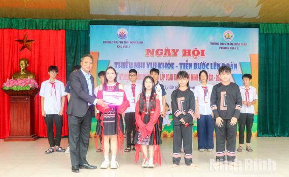 Trung t&acirc;m Thanh, thiếu nhi tỉnh khu vực 2 tổ chức Chương tr&igrave;nh &ldquo;Thiếu nhi vui khỏe-Tiến bước l&ecirc;n Đo&agrave;n&rdquo;