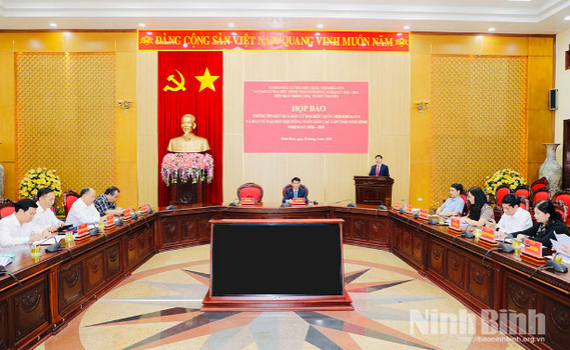 Họp b&aacute;o th&ocirc;ng tin kết quả bầu cử đại biểu Quốc hội kh&oacute;a XVI v&agrave; bầu cử đại biểu HĐND c&aacute;c cấp tỉnh Ninh B&igrave;nh nhiệm kỳ 2026-2031