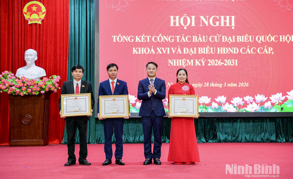 X&atilde; Nho Quan tổng kết c&ocirc;ng t&aacute;c bầu cử đại biểu Quốc hội kh&oacute;a XVI v&agrave; đại biểu HĐND c&aacute;c cấp nhiệm kỳ 2026-2031