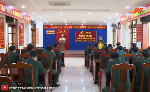 Ban CHQS th&agrave;nh phố Ninh B&igrave;nh r&uacute;t kinh nghiệm th&aacute;ng đầu huấn luyện năm 2021