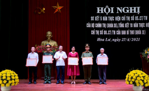 Hoa Lư sơ kết 5 năm thực hiện Chỉ thị 05 của Bộ Ch&iacute;nh trị