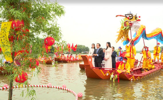 Lễ Rước nước tại Lễ hội Hoa Lư 2021