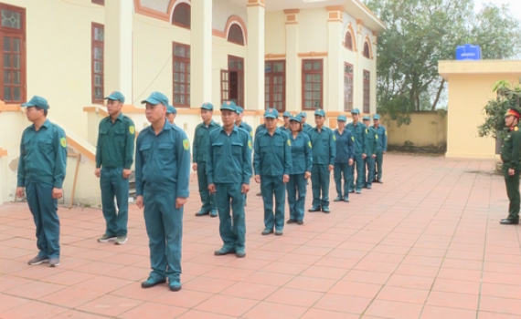 Ban CHQS huyện Nho Quan huấn luyện d&acirc;n qu&acirc;n tự vệ năm 2021