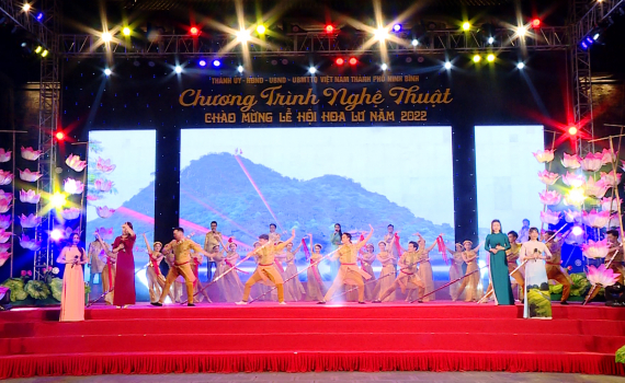 Chương tr&igrave;nh văn nghệ ch&agrave;o mừng Lễ hội Hoa Lư năm 2022