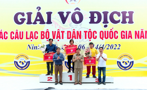 Đội tuyển Ninh B&igrave;nh thi đấu th&agrave;nh c&ocirc;ng tại Giải vật d&acirc;n tộc quốc gia