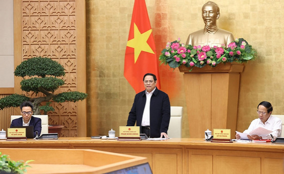 Thủ tướng Phạm Minh Ch&iacute;nh chủ tr&igrave; Hội nghị to&agrave;n quốc Ch&iacute;nh phủ với c&aacute;c địa phương về phục hồi v&agrave; ph&aacute;t triển kinh tế-x&atilde; hội