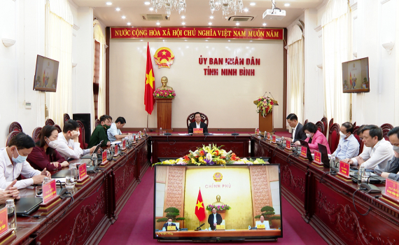 Hội nghị trực tuyến Ch&iacute;nh phủ với c&aacute;c địa phương