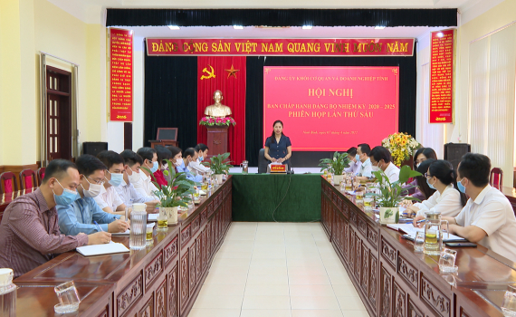 Hội nghị BCH Đảng bộ Khối Cơ quan v&agrave; Doanh nghiệp tỉnh lần thứ s&aacute;u