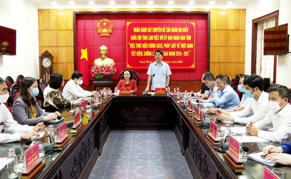 Gi&aacute;m s&aacute;t về thực h&agrave;nh tiết kiệm, chống l&atilde;ng ph&iacute; giai đoạn 2016 - 2021 tại UBND tỉnh