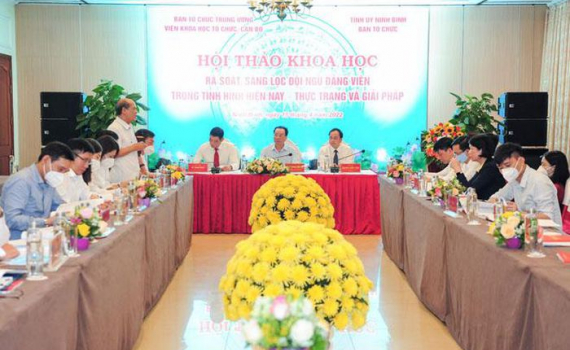 Hội thảo khoa học &ldquo;R&agrave; so&aacute;t, s&agrave;ng lọc đội ngũ đảng vi&ecirc;n trong t&igrave;nh h&igrave;nh hiện nay - thực trạng v&agrave; giải ph&aacute;p&rdquo;