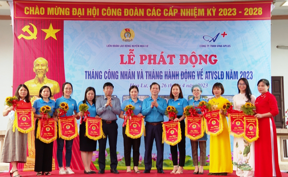 LĐLĐ huyện Hoa Lư ph&aacute;t động Th&aacute;ng C&ocirc;ng nh&acirc;n năm 2023