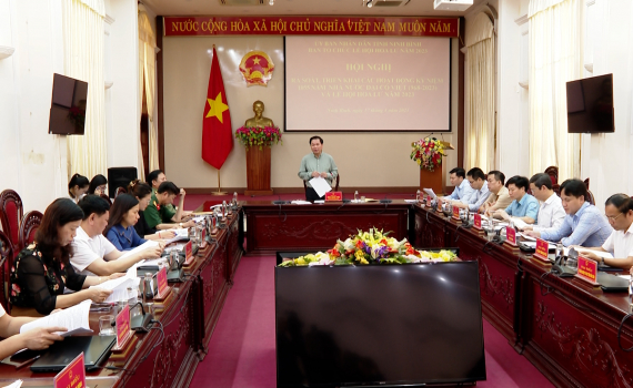 Hội nghị triển khai c&aacute;c hoạt động kỷ niệm 1055 Nh&agrave; nước Đại Cồ Việt v&agrave; Lễ hội Hoa Lư