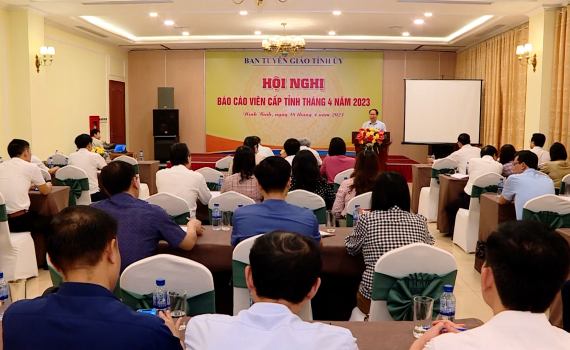 Ban Tuy&ecirc;n gi&aacute;o Tỉnh ủy tổ chức hội nghị B&aacute;o c&aacute;o vi&ecirc;n cấp tỉnh th&aacute;ng 4/2023