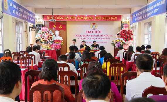 Đại hội c&ocirc;ng đo&agrave;n cơ sở Sở Nội vụ, nhiệm kỳ 2023 - 2028