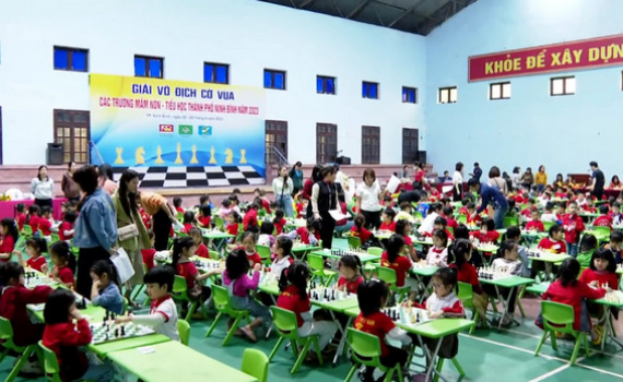 Giải Cờ vua c&aacute;c trường Mầm non, Tiểu học th&agrave;nh phố Ninh B&igrave;nh năm 2023