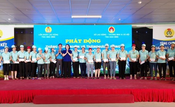 Ninh B&igrave;nh ph&aacute;t động Th&aacute;ng C&ocirc;ng nh&acirc;n v&agrave; Th&aacute;ng h&agrave;nh động về an to&agrave;n, vệ sinh lao động năm 2024