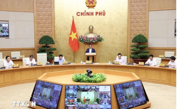 Nghị quyết phi&ecirc;n họp Ch&iacute;nh phủ thường kỳ th&aacute;ng 3-2024 v&agrave; Hội nghị trực tuyến Ch&iacute;nh phủ với địa phương: N&ecirc;u cao tinh thần "5 quyết t&acirc;m", "5 bảo đảm", "5 đẩy mạnh"