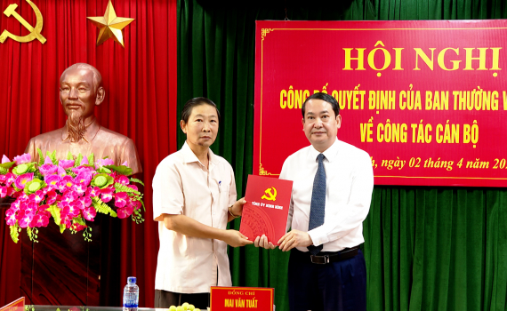 Đồng ch&iacute; Quyền Mạnh To&agrave;n được điều động, bổ nhiệm giữ chức Ph&oacute; trưởng Ban D&acirc;n vận Tỉnh ủy