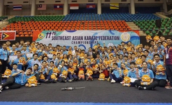 Việt Nam đứng đầu Giải V&ocirc; địch Karate Đ&ocirc;ng Nam &Aacute;