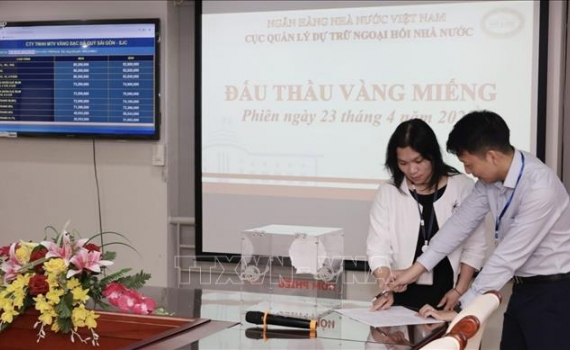Ng&acirc;n h&agrave;ng Nh&agrave; nước đấu thầu th&agrave;nh c&ocirc;ng 3.400 lượng v&agrave;ng