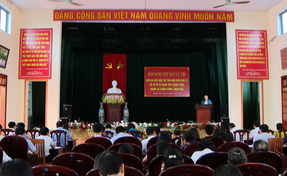 ĐBQH tỉnh tiếp x&uacute;c cử tri huyện Y&ecirc;n Kh&aacute;nh