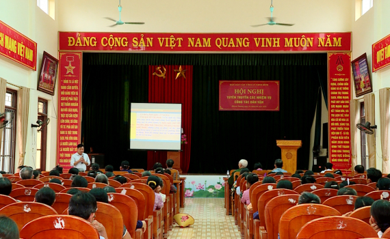 Tuy&ecirc;n truyền c&aacute;c nhiệm vụ c&ocirc;ng t&aacute;c d&acirc;n vận tại x&atilde; Kh&aacute;nh Dương
