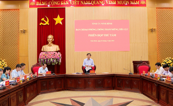 Phi&ecirc;n họp thứ T&aacute;m Ban Chỉ đạo ph&ograve;ng, chống tham nhũng, ti&ecirc;u cực tỉnh