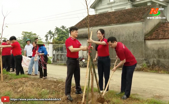 Agribank Chi nh&aacute;nh tỉnh Ninh B&igrave;nh ph&aacute;t động Tết trồng c&acirc;y năm 2024